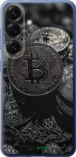 Силиконовый чехол Black Bitcoin для Samsung Galaxy S25 Plus - 6090u-3826 изображение 