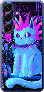 Силиконовый чехол Кот панк для Samsung Galaxy S25 Plus - 6311u-3826 изображение 