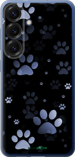 Силиконовый чехол С синими отпечатками лап для Samsung Galaxy S25 Plus - 6441u-3826 изображение 