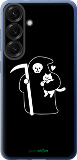 Силіконовий чехол Мінімалістичний арт: смерть та кішка для Samsung Galaxy S25 Plus - 6529u-3826 изображение 