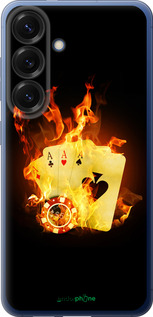 Силиконовый чехол Горящие карты для Samsung Galaxy S25 Plus - 839u-3826 изображение 