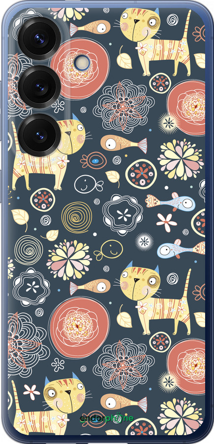 Силіконовий чехол Кошенята v4 для Samsung Galaxy S25 Plus - 1224u-3826 изображение 