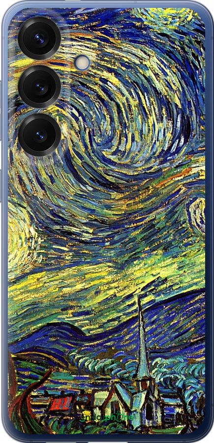 Силиконовый чехол Винсент Ван Гог. Звёздная ночь для Samsung Galaxy S25 Plus - 163u-3826 изображение 