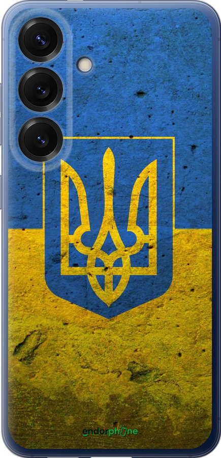 Силиконовый чехол Флаг и герб Украины 2 для Samsung Galaxy S25 Plus - 378u-3826 изображение 