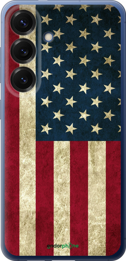 Силиконовый чехол Флаг США для Samsung Galaxy S25 Plus - 395u-3826 изображение 