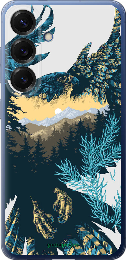 Силиконовый чехол Арт-орел на фоне природы для Samsung Galaxy S25 Plus - 3983u-3826 изображение 