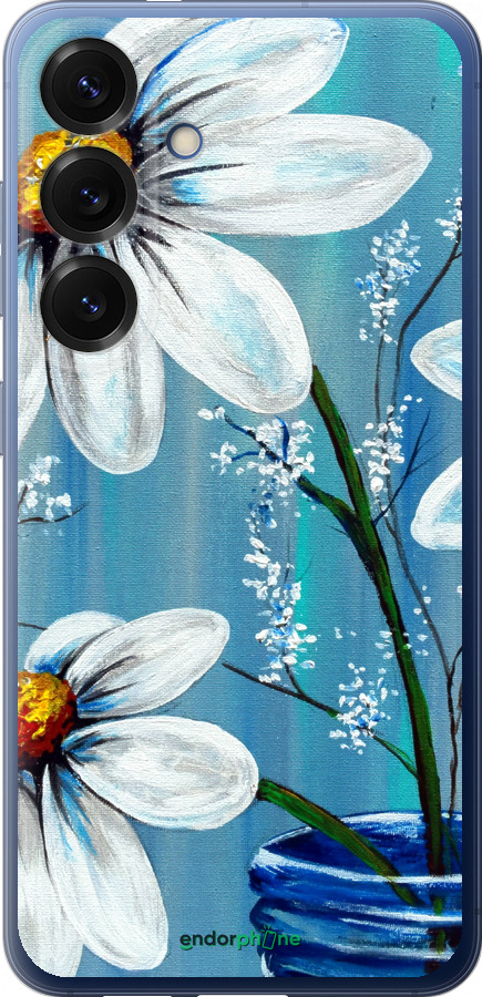 Силиконовый чехол Красивые арт-ромашки для Samsung Galaxy S25 Plus - 4031u-3826 изображение 