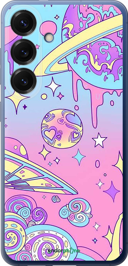 Силиконовый чехол Розовая галактика для Samsung Galaxy S25 Plus - 4146u-3826 изображение 