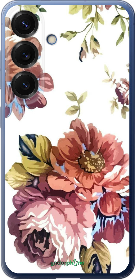 Силиконовый чехол Vintage flowers для Samsung Galaxy S25 Plus - 4333u-3826 изображение 
