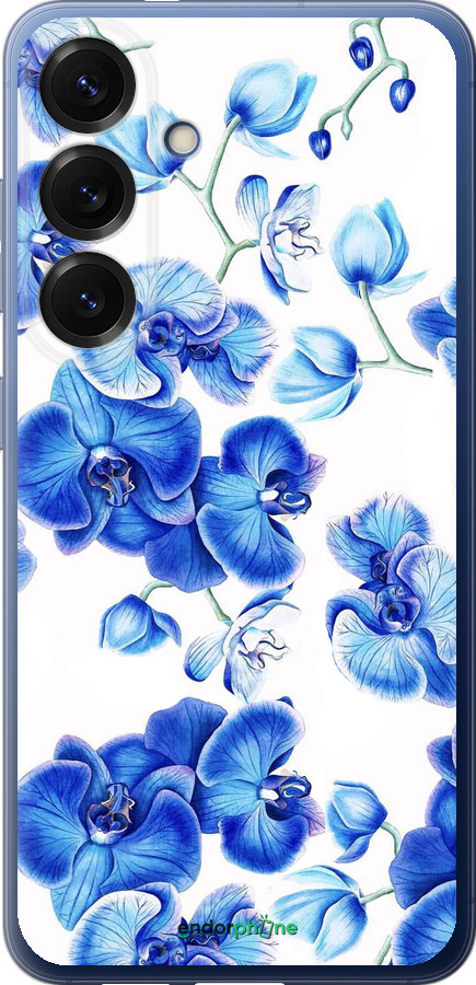 Силиконовый чехол Голубые орхидеи для Samsung Galaxy S25 Plus - 4406u-3826 изображение 