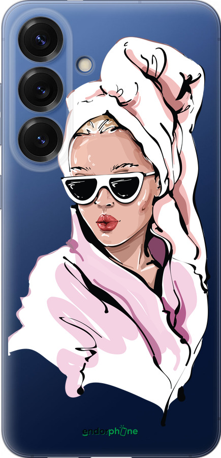 Силиконовый чехол Девушка в очках 2 для Samsung Galaxy S25 Plus - 4714u-3826 изображение 