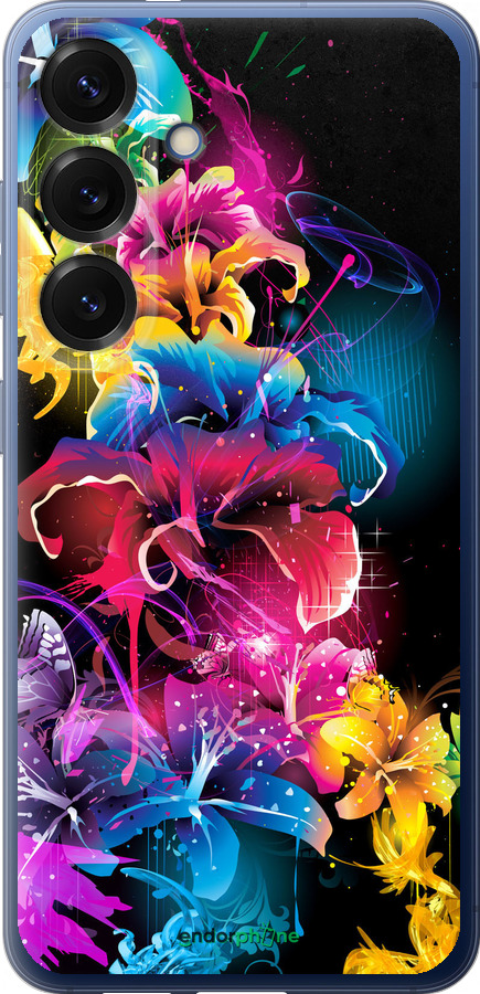 Силиконовый чехол Абстрактные цветы для Samsung Galaxy S25 Plus - 511u-3826 изображение 