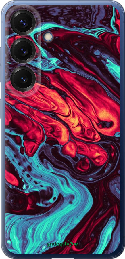 Силиконовый чехол Синяя красная абстакция для Samsung Galaxy S25 Plus - 5339u-3826 изображение 