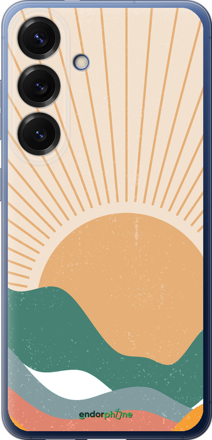 Силиконовый чехол Горы и солнце v2 для Samsung Galaxy S25 Plus - 5488u-3826 изображение 