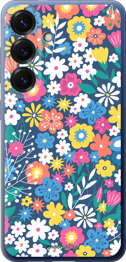 Силіконовий чехол Квітковий фон v4 для Samsung Galaxy S25 Plus - 5494u-3826 изображение 