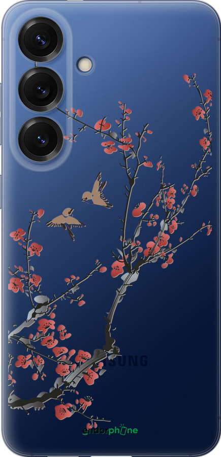 Силиконовый чехол Сакура v2 для Samsung Galaxy S25 Plus - 5538u-3826 изображение 