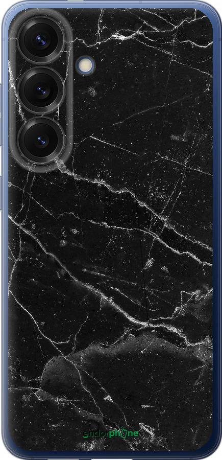 Силіконовий чехол Чорний мармур v2 для Samsung Galaxy S25 Plus - 5568u-3826 изображение 