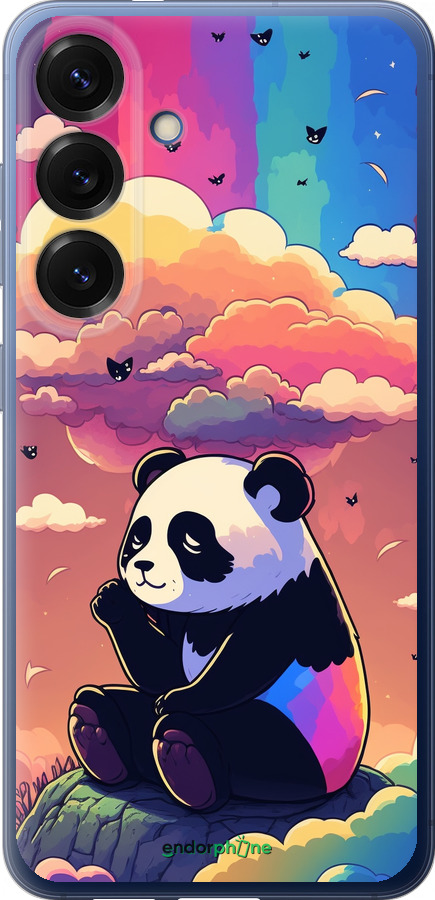Силиконовый чехол Панда в облаках для Samsung Galaxy S25 Plus - 5585u-3826 изображение 