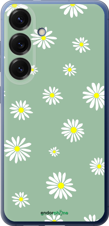 Силіконовий чехол Ромашки v4 для Samsung Galaxy S25 Plus - 5603u-3826 изображение 