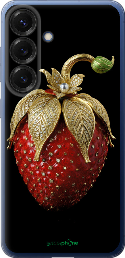 Силиконовый чехол Клубника v3 для Samsung Galaxy S25 Plus - 5638u-3826 изображение 