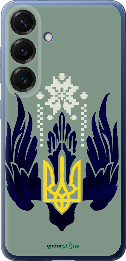 Силіконовий чехол Тризуб із крилами для Samsung Galaxy S25 Plus - 5640u-3826 изображение 