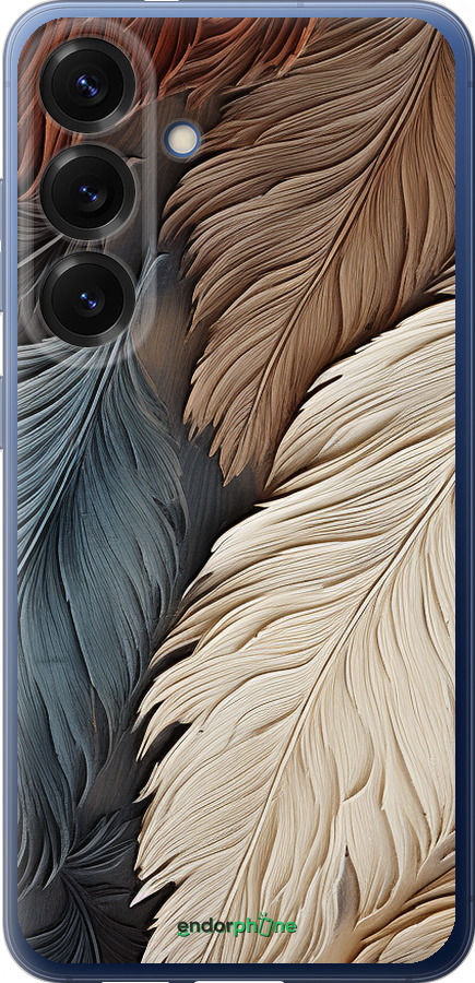 Силиконовый чехол Листья в стиле бохо для Samsung Galaxy S25 Plus - 5643u-3826 изображение 