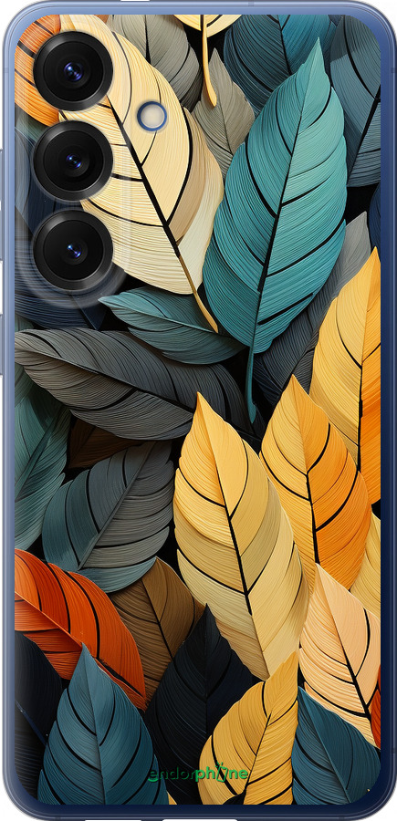 Силиконовый чехол Кольорове листя для Samsung Galaxy S25 Plus - 5644u-3826 изображение 