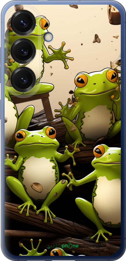 Силиконовый чехол Жабки для Samsung Galaxy S25 Plus - 5656u-3826 изображение 