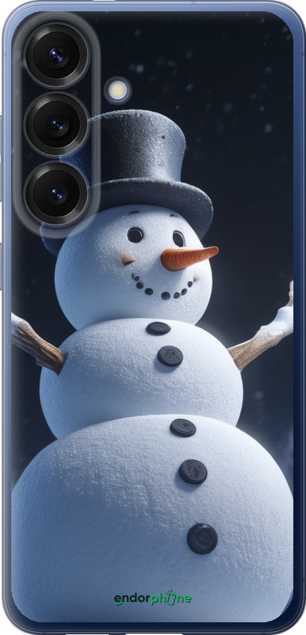 Силиконовый чехол Снеговик для Samsung Galaxy S25 Plus - 5826u-3826 изображение 