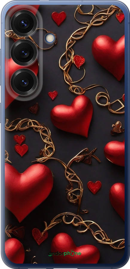Силіконовий чехол Сердечки для Samsung Galaxy S25 Plus - 5831u-3826 изображение 