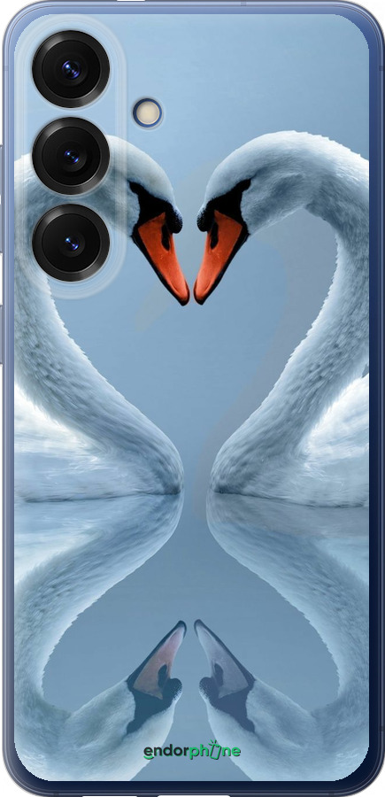 Силиконовый чехол Лебеди для Samsung Galaxy S25 Plus - 6007u-3826 изображение 