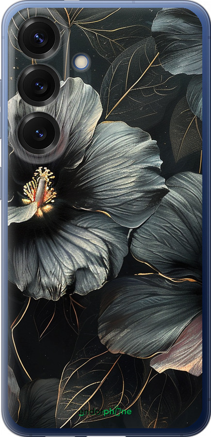 Силіконовий чехол Чорні квіти для Samsung Galaxy S25 Plus - 6031u-3826 изображение 