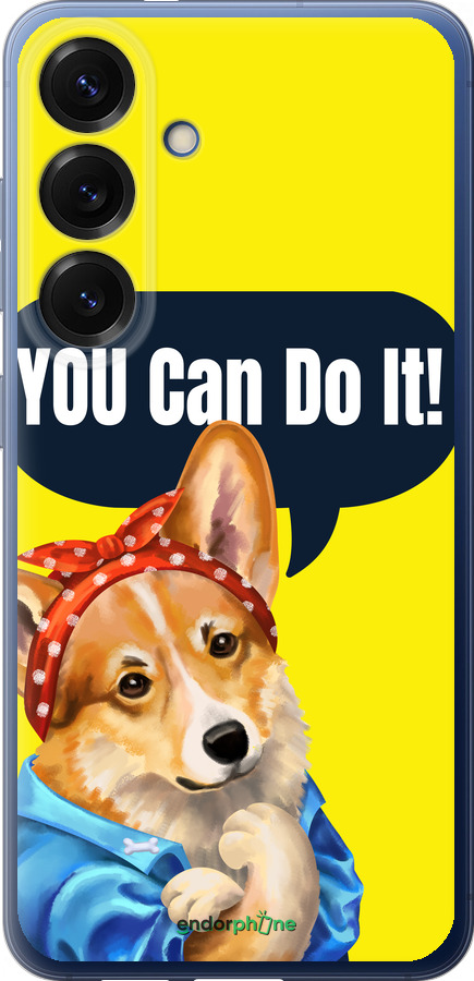 Силіконовий чехол чехол с корги You Can Do It для Samsung Galaxy S25 Plus - 6184u-3826 изображение 
