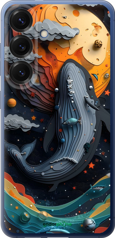Силиконовый чехол Кит в космосе для Samsung Galaxy S25 Plus - 6328u-3826 изображение 