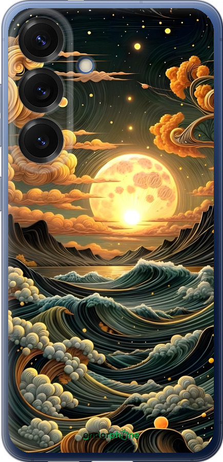 Силиконовый чехол Арт волны для Samsung Galaxy S25 Plus - 6332u-3826 изображение 