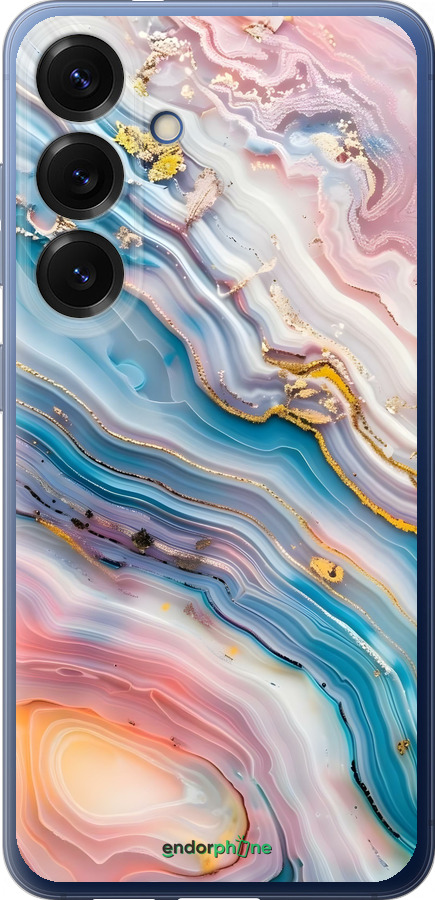 Силиконовый чехол Мрамор красивый для Samsung Galaxy S25 Plus - 6376u-3826 изображение 