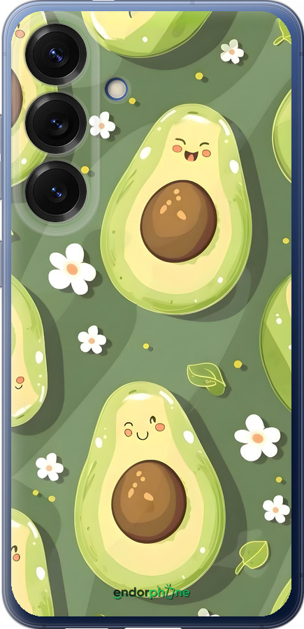 Силиконовый чехол Авокадо для Samsung Galaxy S25 Plus - 6380u-3826 изображение 