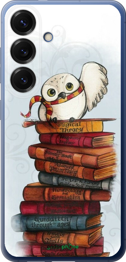 Силиконовый чехол Сова и книги для Samsung Galaxy S25 Plus - 6436u-3826 изображение 
