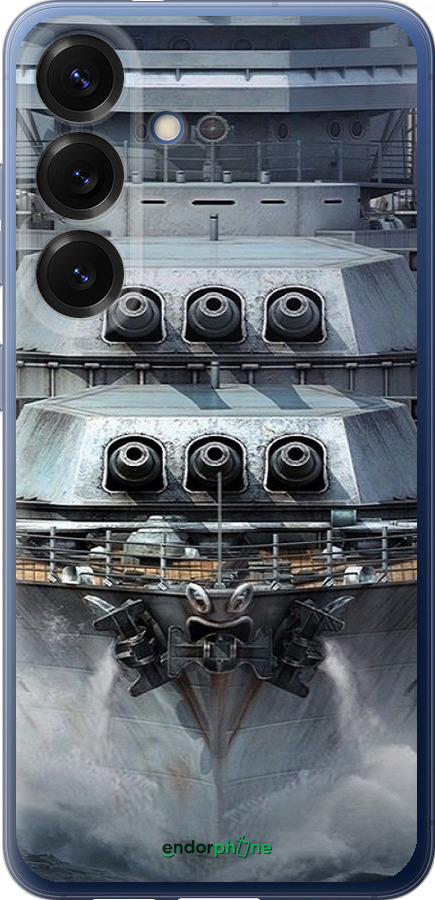 Силіконовий чехол Лінкор, world of tanks, wargaming, військовий корабель для Samsung Galaxy S25 Plus - 6453u-3826 изображение 