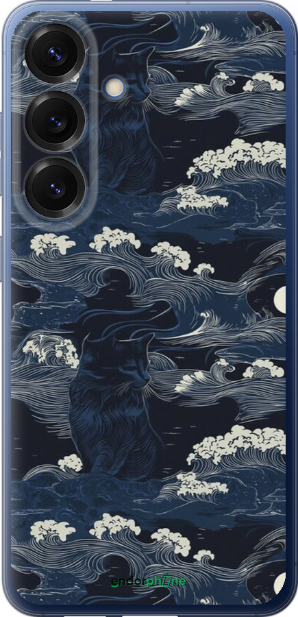 Силіконовий чехол Морська тематика у стилі арт-деко для Samsung Galaxy S25 Plus - 6520u-3826 изображение 