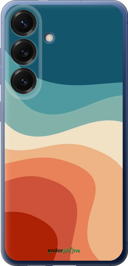 Силиконовый чехол В стиле ретро с волнами для Samsung Galaxy S25 Plus - 6531u-3826 изображение 