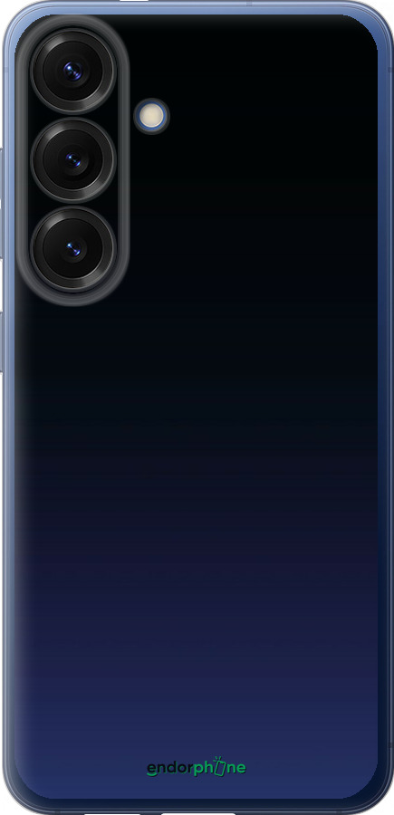 Силиконовый чехол Градиент в тёмно - синем стиле для Samsung Galaxy S25 Plus - 6542u-3826 изображение 