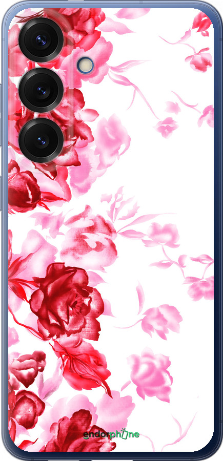 Силиконовый чехол Нарисованные розы для Samsung Galaxy S25 Plus - 724u-3826 изображение 