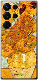 Силиконовый чехол Винсент Ван Гог. Подсолнухи для Samsung Galaxy S25 Ultra - 162u-3805 изображение 