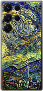 Силиконовый чехол Винсент Ван Гог. Звёздная ночь для Samsung Galaxy S25 Ultra - 163u-3805 изображение 