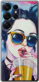 Силіконовий чехол Арт-дівчина в окулярах для Samsung Galaxy S25 Ultra - 3994u-3805 изображение 