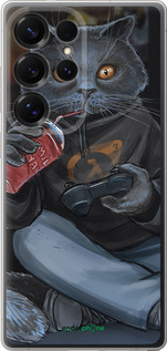 Силиконовый чехол gamer cat для Samsung Galaxy S25 Ultra - 4140u-3805 изображение 