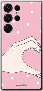 Силиконовый чехол Половинка сердца для Samsung Galaxy S25 Ultra - 4340u-3805 изображение 
