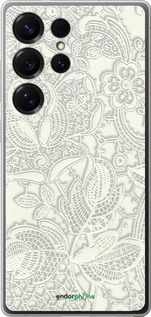 Силіконовий чехол Біле мереживо для Samsung Galaxy S25 Ultra - 4383u-3805 изображение 