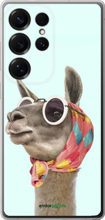 Силиконовый чехол Модная лама для Samsung Galaxy S25 Ultra - 4479u-3805 изображение 